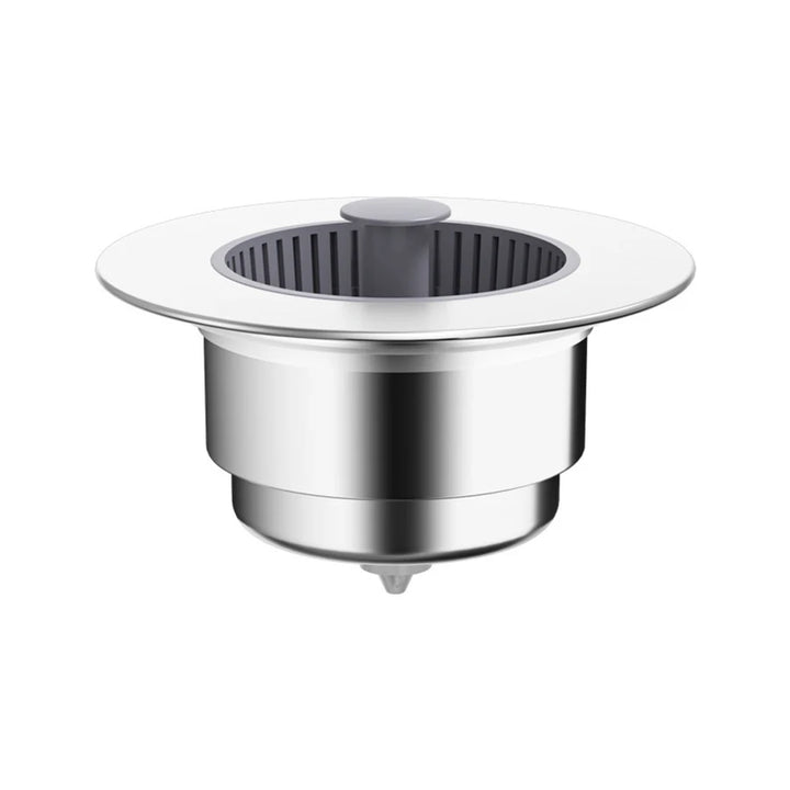 304 Stainless Steel Kitchen Sink Drain Plug – Press-Type Spring Core Filter with Anti-Clog Strainer