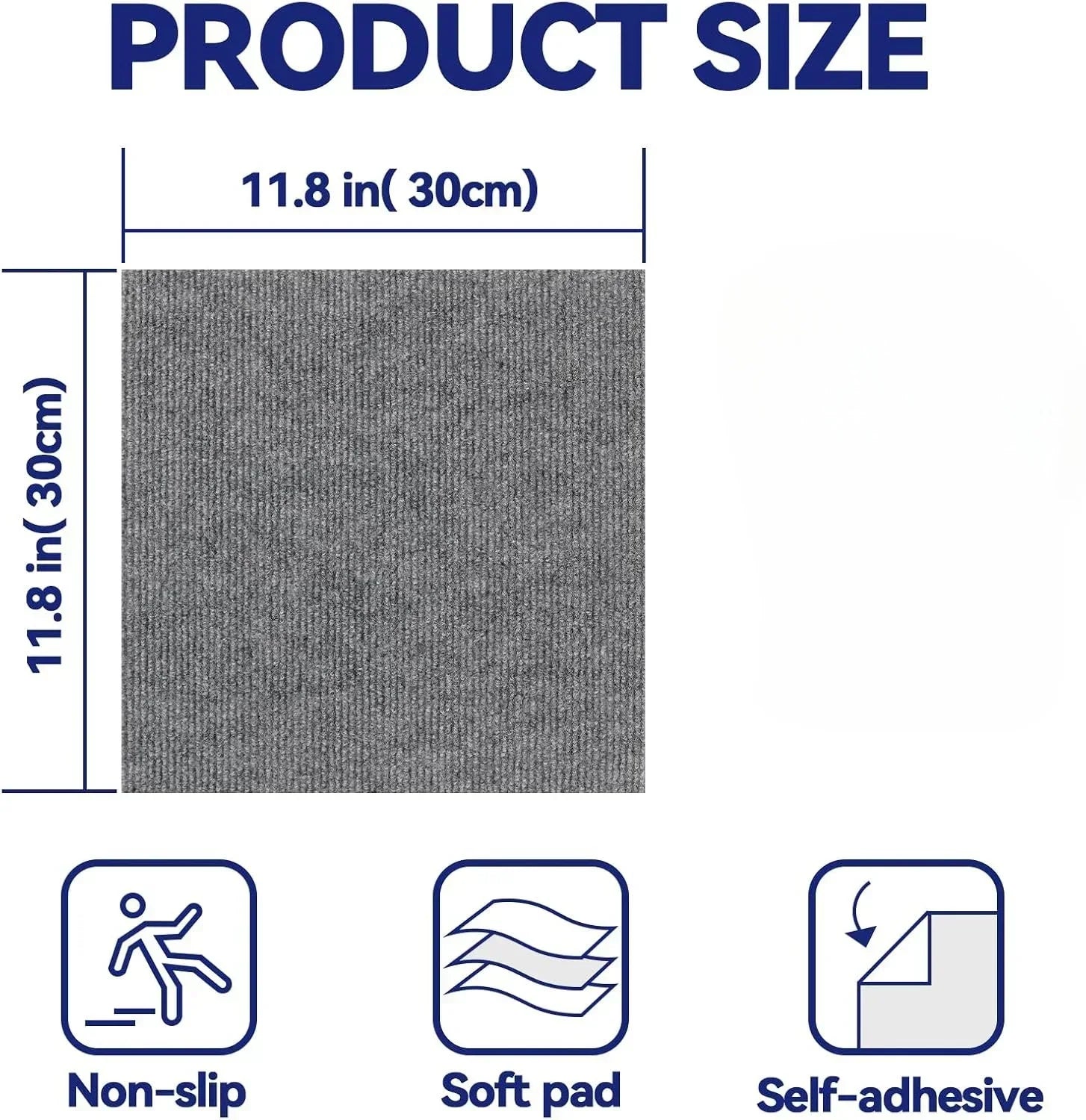 30x30CM DIY Self Adhesive Carpet Floor Tiles Sticker Square Rugs Peel And Stick Mat Flooring For Kitchen Home Decor Carpets ﻿