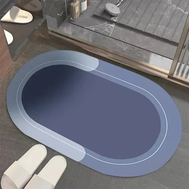 VIKAMA Diatomaceous Earth Bath Rug – Non-Slip Quick Dry Shower Mat for Bathroom Safety