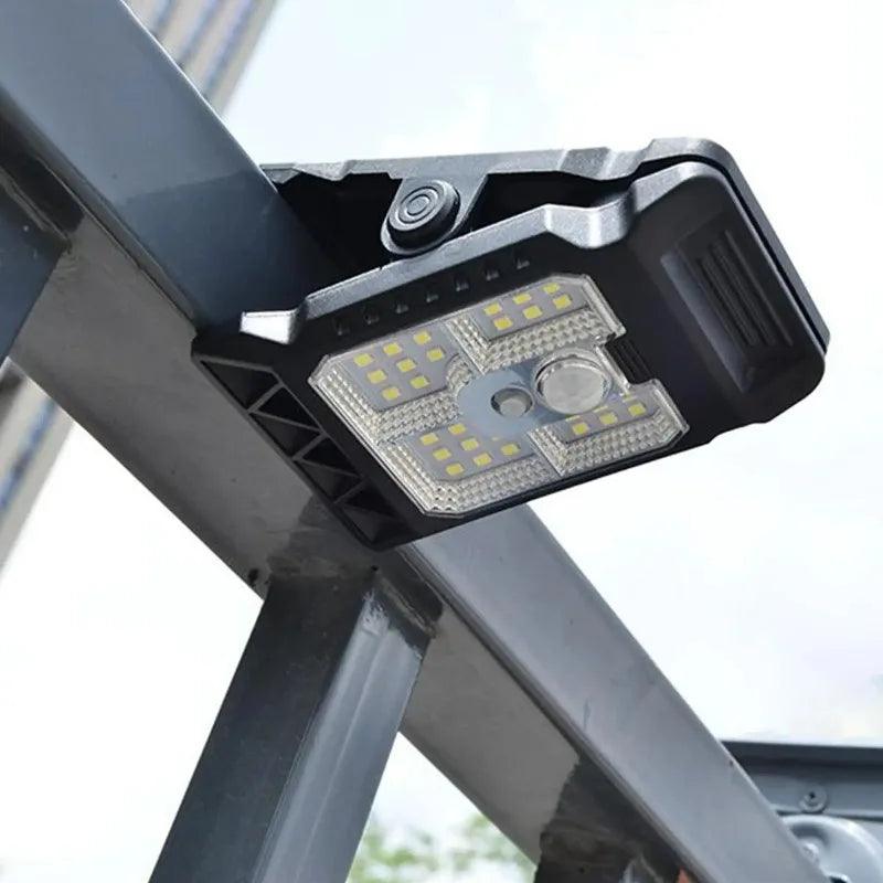 Clip-On Solar Lights Outdoor – Waterproof Motion Sensor LED Portable Lighting for Garage, Garden & Camping