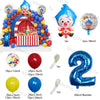 1set Plim Clown Foil Number Balloons Blue Latex Air Globos Children Baby Shower Birthday Party Decorations Kids Inflatable Toys