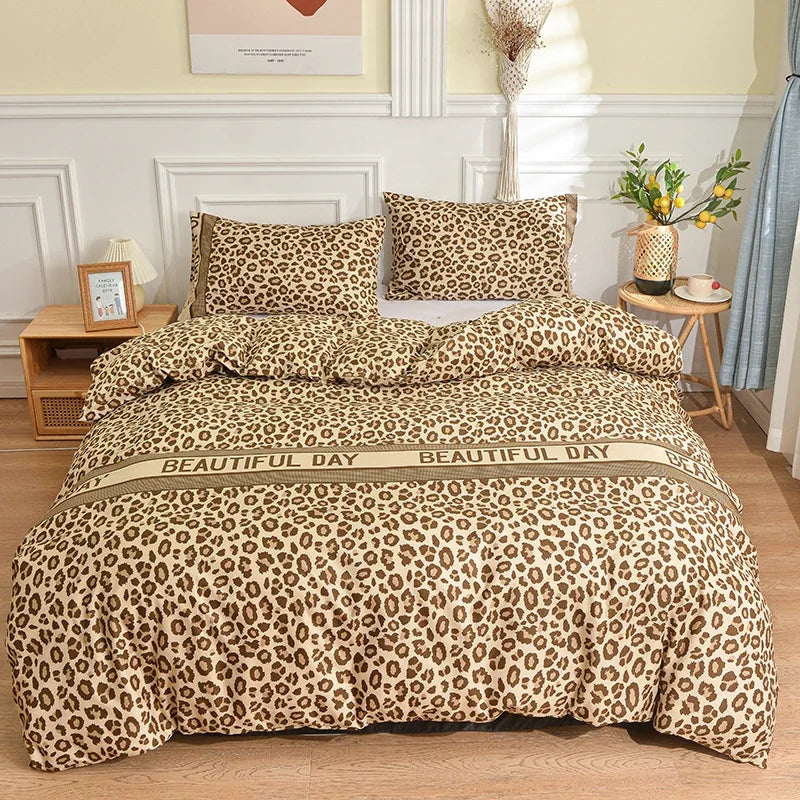 Bohemian Elegance Brushed Polyester Duvet Cover Set with Pillowcases - Comfort, Vibrant Prints, Twin/Full/King/Queen Size