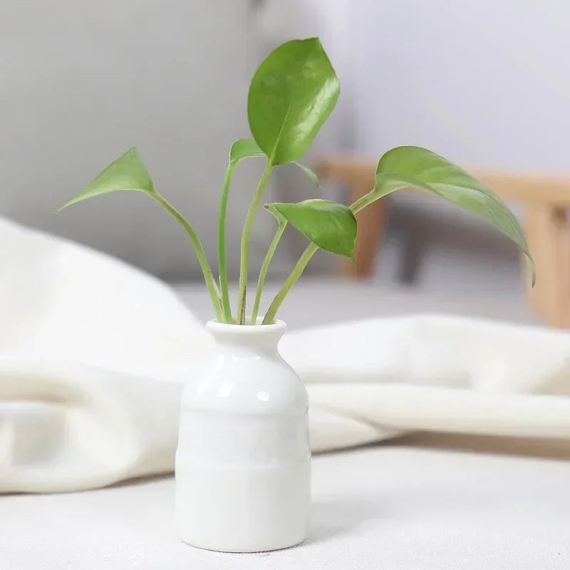 1PC Mini Modern Flower Vase Home Flower Arrangement Living Room Origami Ceramic Plastic Nordic Style Home Decor Ornament