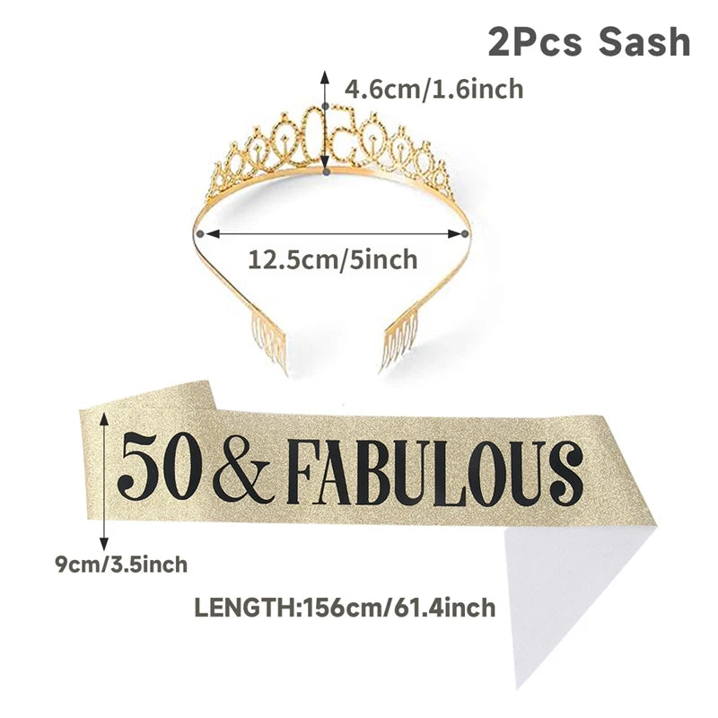 Happy Birthday 40 50 60 Latex Balloons for Adult Birthday Party Decoration 40th 50th 60th Confetti Balloon Anniversary Supplies