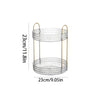 360° Rotating Cosmetic Organizer 3 Tier Transparent Diamond Pattern Cosmetic Rack Bathroom Cosmetic Vanity Organizer Countertop