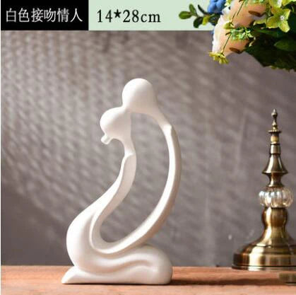 Modern Feng Shui Ceramic Figurines Livingroom Ornaments Home Furnishing Decoration Crafts Office Room Accessories Wedding Gifts