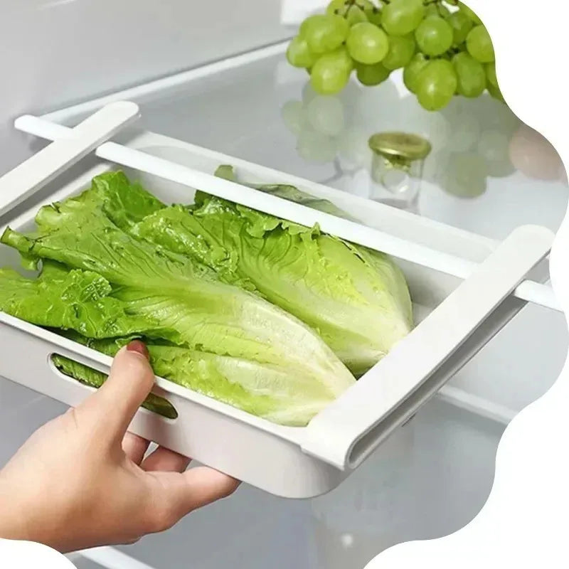 Container For Egg Fridge Drawer Organizer Refrigerator Storage Bins Pull Out With Handle Kitchen Shelf Holder Storage Box