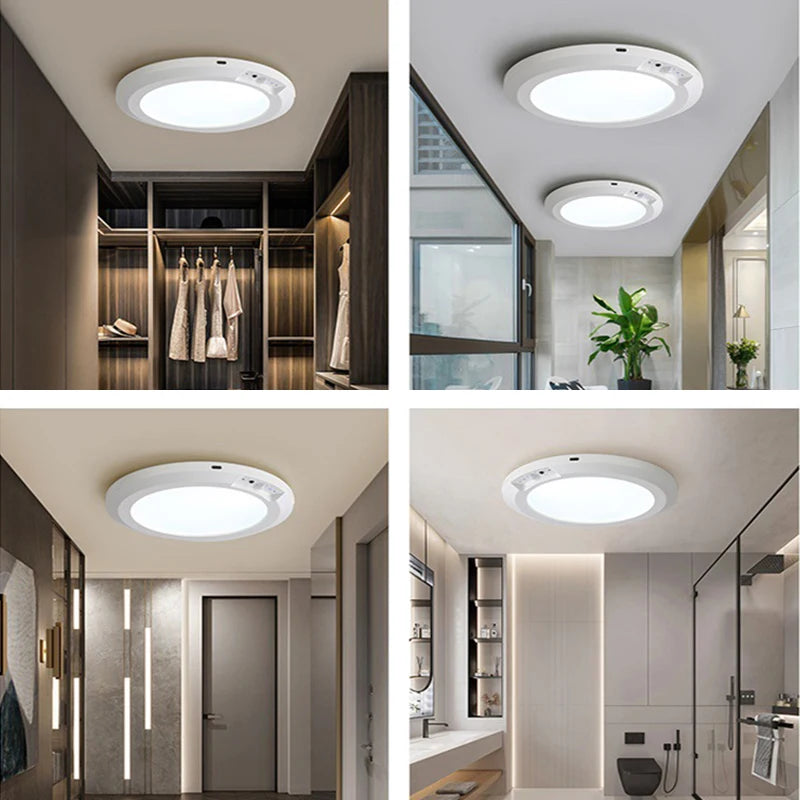 Rechargeable Motion Sensor LED Ceiling Light – Dimmable Wireless Magnetic Night Light for Bedroom, Hallway & Stairs
