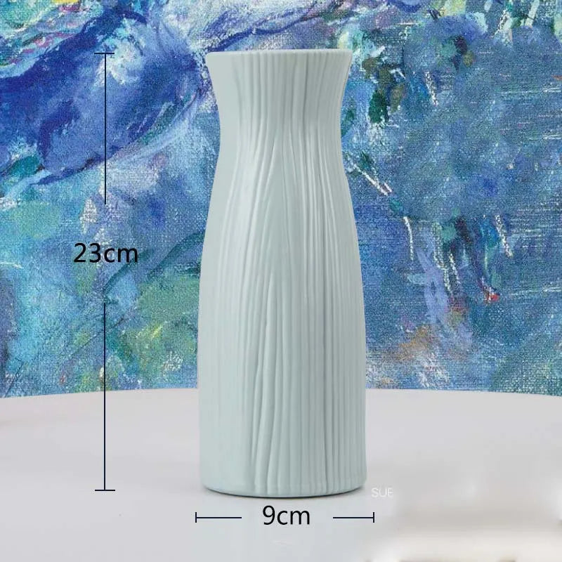 Multi-style Origami Plastic Vase White Imitation Ceramic Flower Pot Flower Basket Flower Vase Decoration Home Nordic Decoration