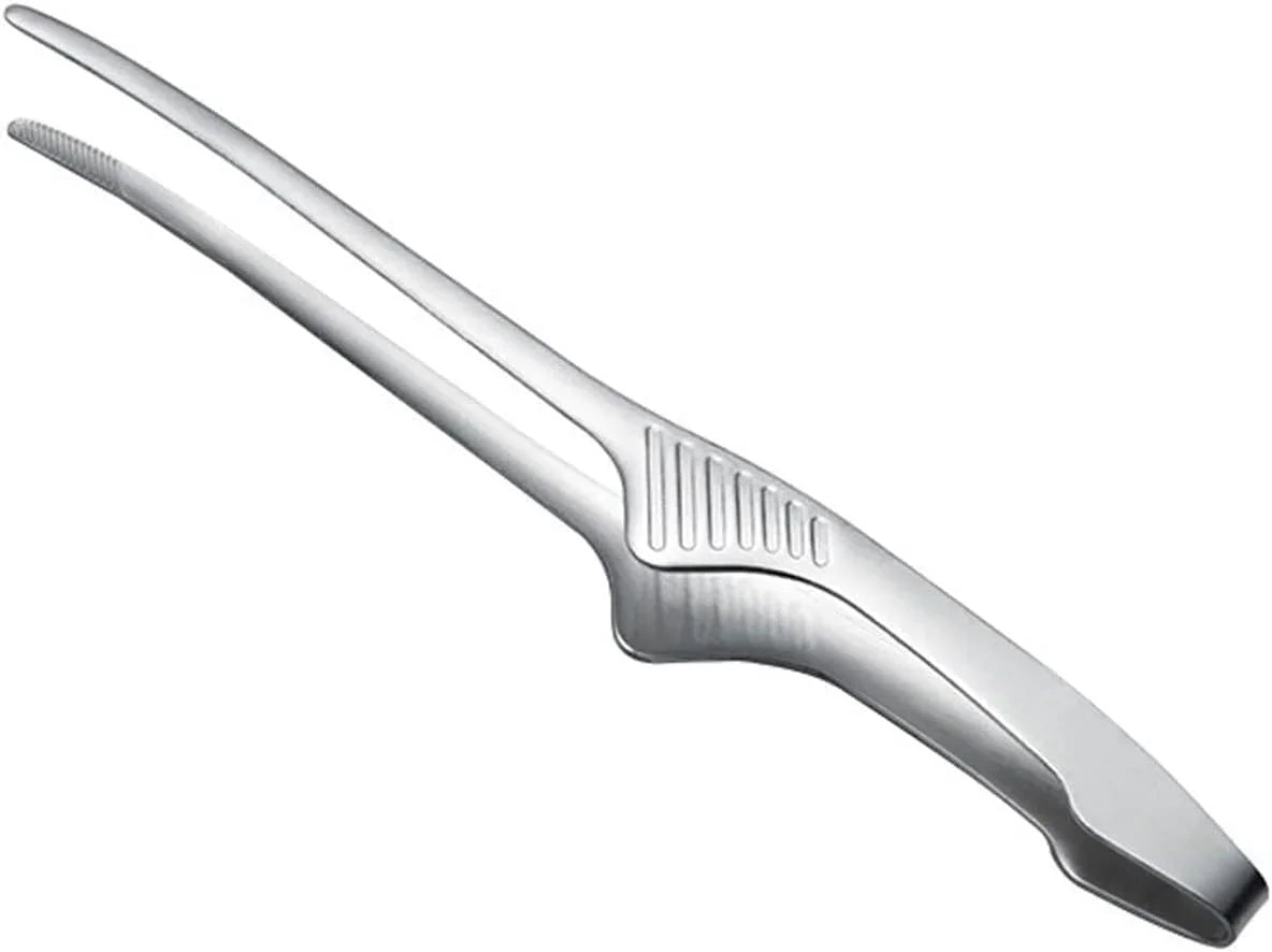 Stainless Steel Precision Kitchen Tongs Tweezers Non-slip Heat Resistant for BBQ Grilling Cooking Baking Serving Food Tweezers