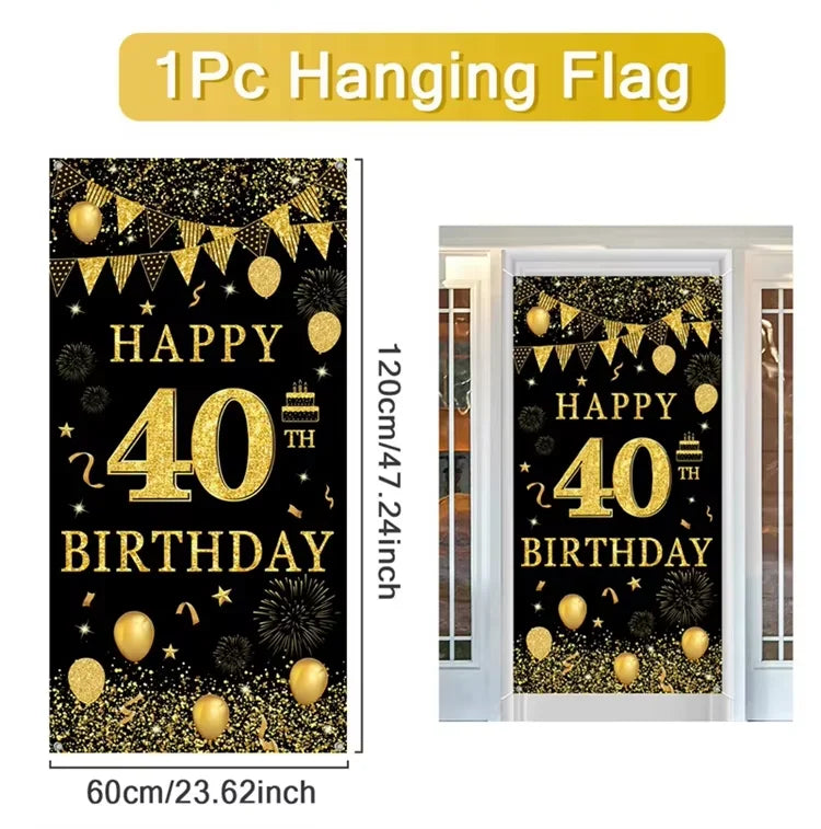 Happy Birthday 40 50 60 Latex Balloons for Adult Birthday Party Decoration 40th 50th 60th Confetti Balloon Anniversary Supplies