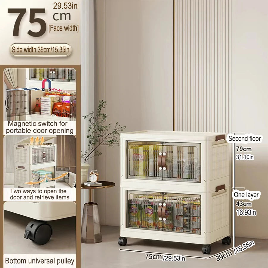 Large Capacity Foldable Storage Cabinet – Dustproof Wardrobe Closet Organizer with Easy Installation