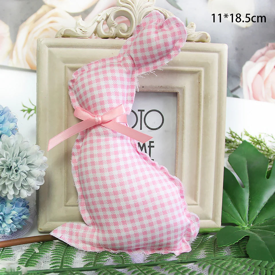 1pack Green Pink Easter Eggs Fabric Rabbits Carrots For Easter Party Hanging Decorations Kids Birthday Party Gifts Supplies