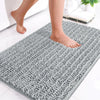 Hapihappy Chenille Bath Mat Luxury Bath Mat Soft Thick Absorbent Bathroom Mat Non-Slip Machine Wash Plush Bath Mats for Bathroom