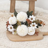 Rose Artificial Dandelion Flowers Bridal Bouquet Fake Floral Garden Wedding Party Living Room Home Table Autumn Christmas Decor