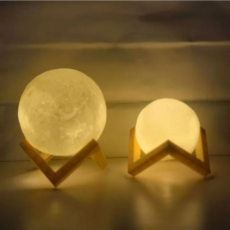 Lumière de lune peinte à la main pour la journée des enfants, paquet de matériaux peints à faire soi-même, activités parents-enfants pour la maternelle, veilleuse planétaire