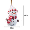 10/1pcs Christmas Snowman Pendants Acrylic Flat Xmas Tree Car Decoration Merry Christmas Atmosphere Hanging Ornaments Kids Gifts