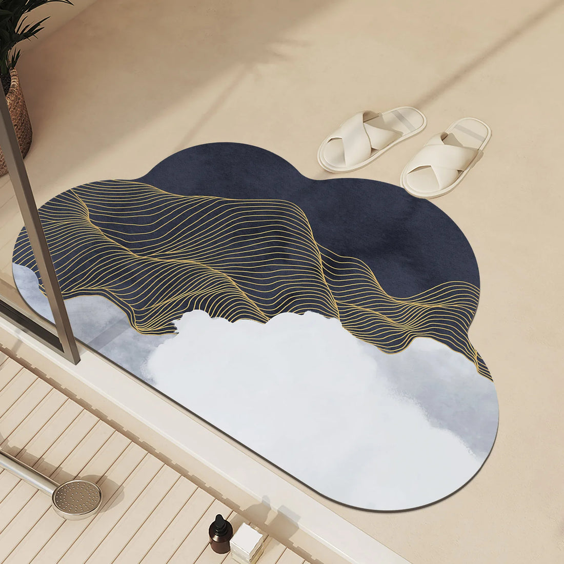 Luxury Bathroom Foot Mats Absorbent Bath Mat Non Slip Quick Dry Bathtub Shower Rug Toilet Carpet Entrance Doormat Washable