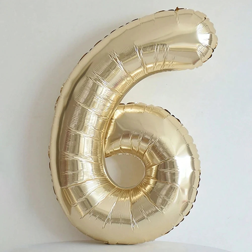 1pc 40inch Platinum Colour Number 0-9 Balloons Helium Balloon Digit Globos Birthday Party Decorations，Anniversary, Graduation