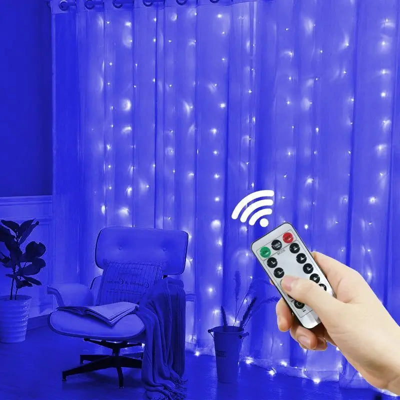6x3M/3x3m Curtain Garland on The Window USB Power Fairy Lights Festoon with Remote New Year Garland Led Lights Christmas Decor