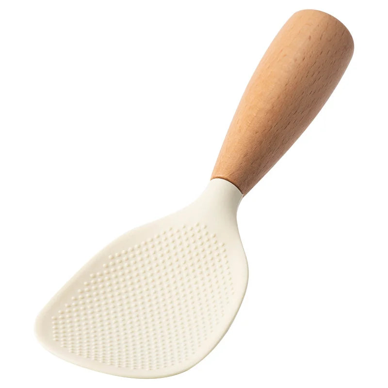 1Pcs Silicone Non-Stick Cooking High-Temperature-Resistant Spoon Anti-Scalding Pot Rice Durable Kitchen Gadgets