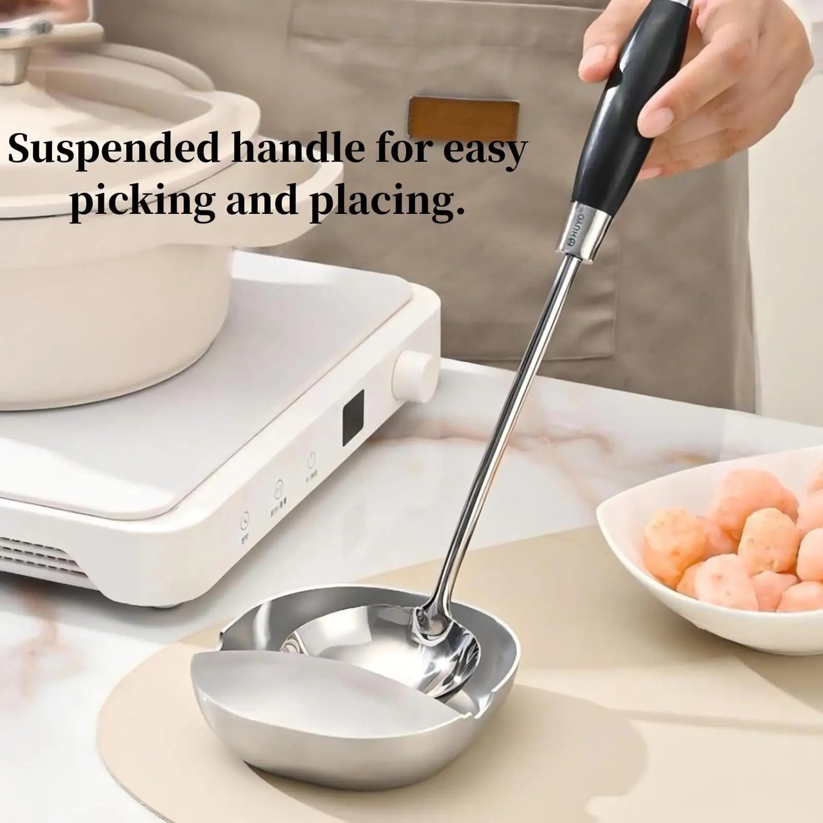 Stainless Steel Stove Spoon Holder – Self-Standing Utensil & Spatula Rest for Kitchen Counter