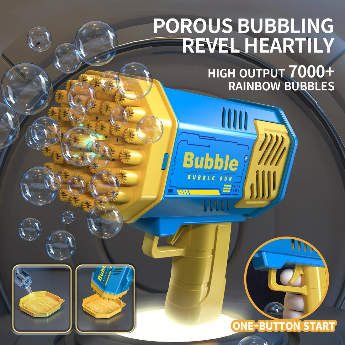 40 Hole Automatic Bubble Machine for Family Wedding Gifts with Continuous Bubble Production (Excluding Bubble Water and Battery)