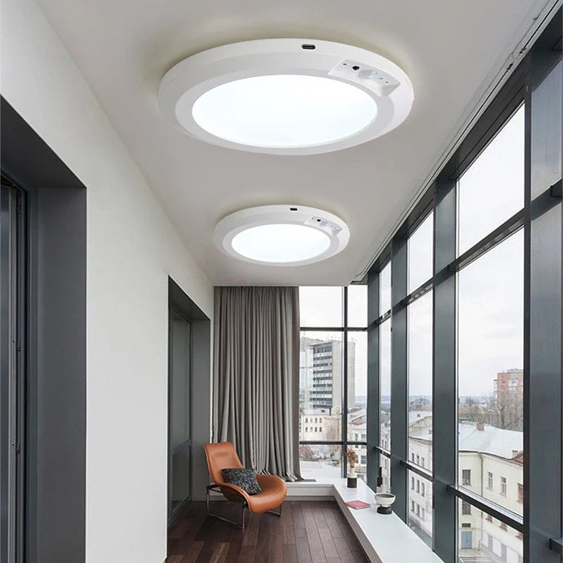 Rechargeable Motion Sensor LED Ceiling Light – Dimmable Wireless Magnetic Night Light for Bedroom, Hallway & Stairs