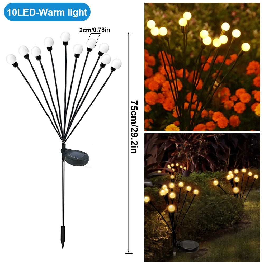 Lampe solaire LED en forme de méduse et de champignon, éclairage décoratif de jardin, étanche et économe en énergie, idéal pour une pelouse ou une cour