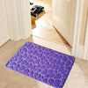 Alfombra de baño con relieve de adoquines, antideslizante, para lavabo, bañera, suelo, ducha, espuma viscoelástica