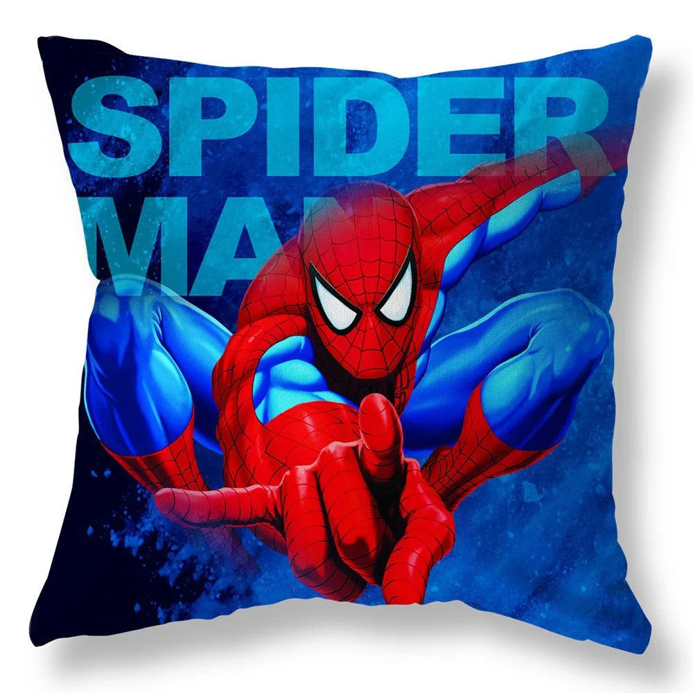 Superhero Spiderman Iron Man Pillow Cover Soft and comfortable Living room Sofa Cushion Cover Home Bedroom Room decoration