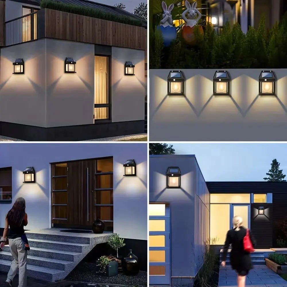 Powerful Solar Wall Light Outdoor – IP65 Waterproof LED Lamp with Motion Sensor for Garden, Fence & House