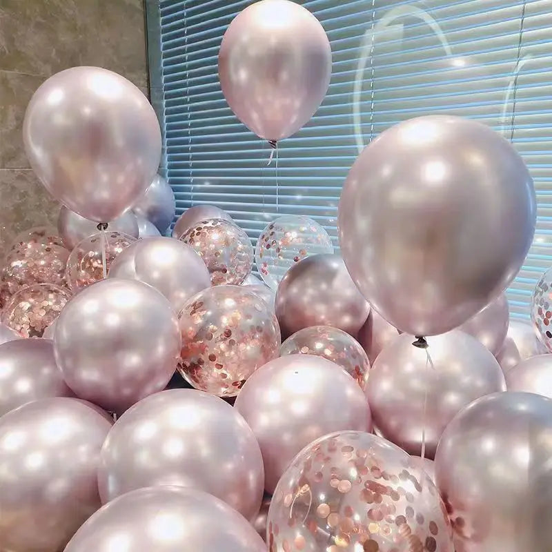 35Pcs Mixed Gold Black Confetti Latex Balloons Kids Adult Man Woman Birthday Party Decoration New Year Graduation Party Decor
