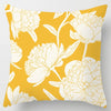 Modern Simple Yellow Flower Pillowcase Home Sofa Lumbar Cushion Pillow