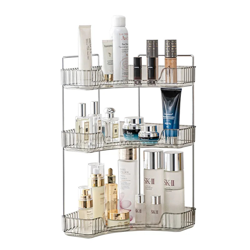 Bathroom Counter Organizer – Countertop Shelf Tray for Skincare, Perfume & Cosmetics on Dresser