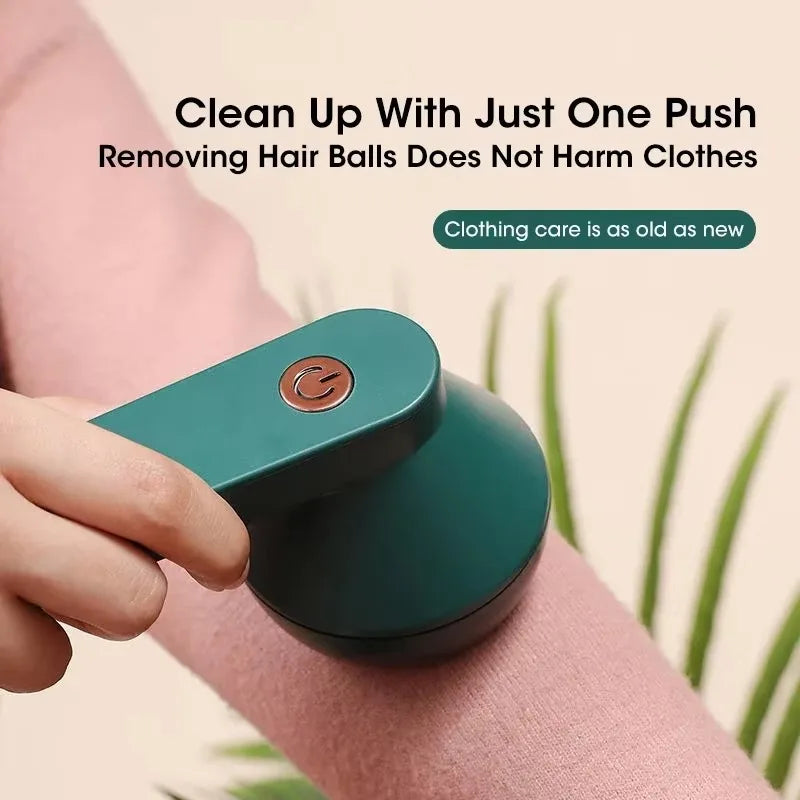 Rechargeable Fabric Shaver & Lint Remover – Upgraded 6-Blade Fuzz Ball Trimmer with LED Display & Type-C Charging for Travel & Home