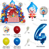 1set Plim Clown Foil Number Balloons Blue Latex Air Globos Children Baby Shower Birthday Party Decorations Kids Inflatable Toys