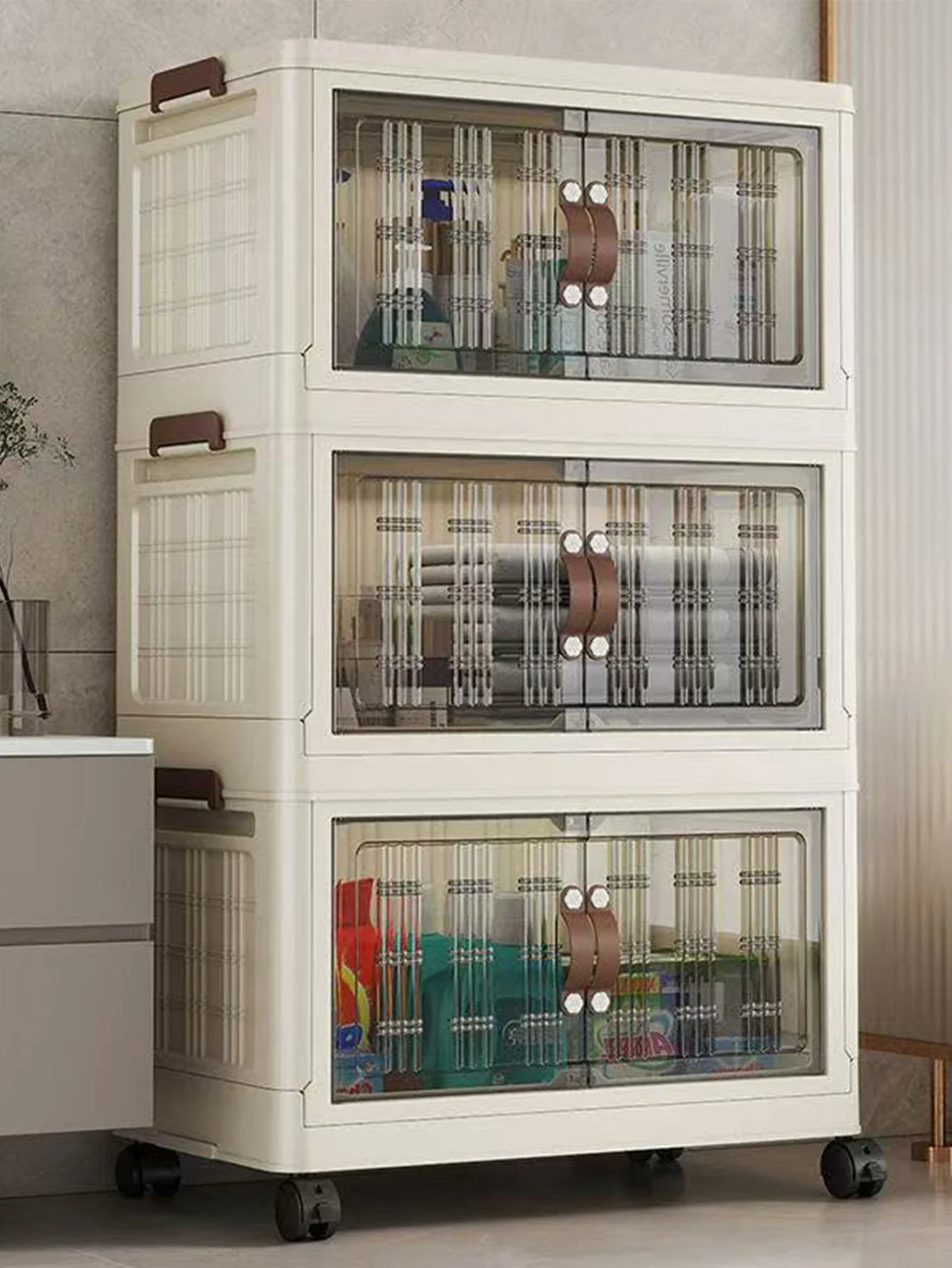 Large Capacity Foldable Storage Cabinet – Dustproof Wardrobe Closet Organizer with Easy Installation