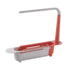 Telescopic Sink Drain Rack – Kitchen Storage Basket Organizer for Soap, Sponge & Accessories