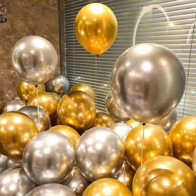 35Pcs Mixed Gold Black Confetti Latex Balloons Kids Adult Man Woman Birthday Party Decoration New Year Graduation Party Decor