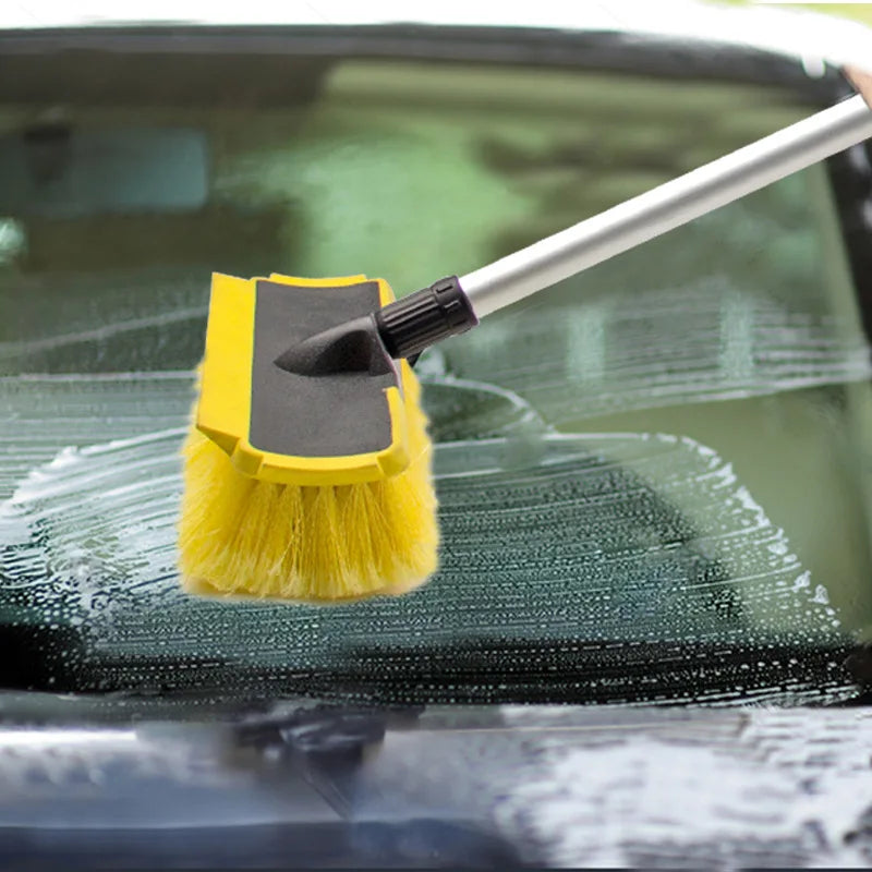 Soft Bristle Car & Truck Wash Brush with Pole – Ultra-Soft Exterior Cleaning Brush for Car, RV, SUV & Boat