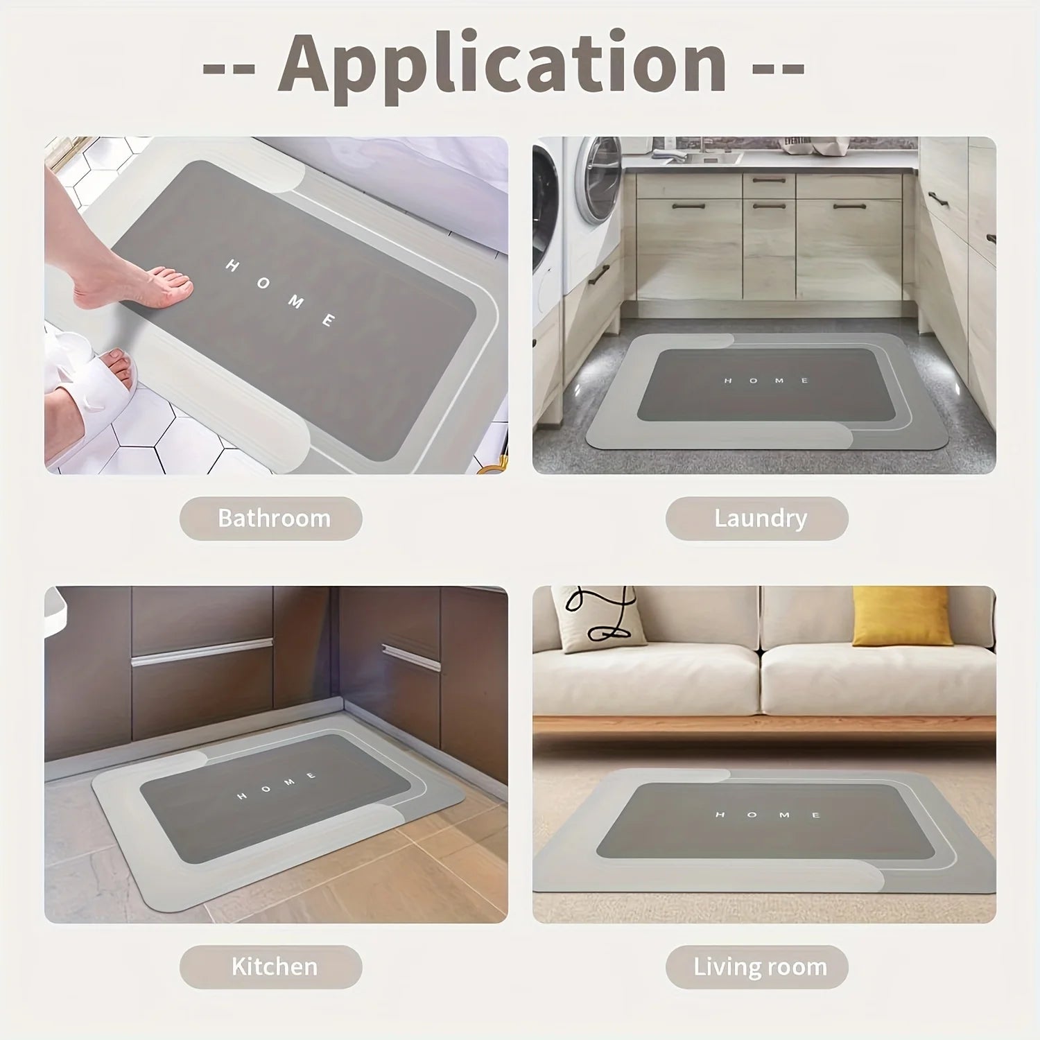 3-Piece Anti-Slip Bathroom Mat Set – Quick-Dry EVA U-Shaped Toilet Mat & Floor Mats for Bathroom, Kitchen & Living Room