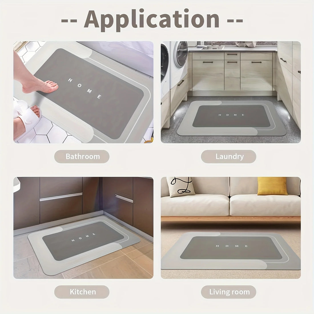 3-Piece Anti-Slip Bathroom Mat Set – Quick-Dry EVA U-Shaped Toilet Mat & Floor Mats for Bathroom, Kitchen & Living Room