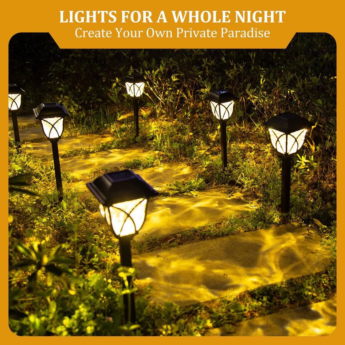 Lot de 2 lampes solaires LED pour pelouse, éclairage d'extérieur, étanche, lumière chaude, idéal pour un jardin, une cour, une allée, une villa ou un paysage