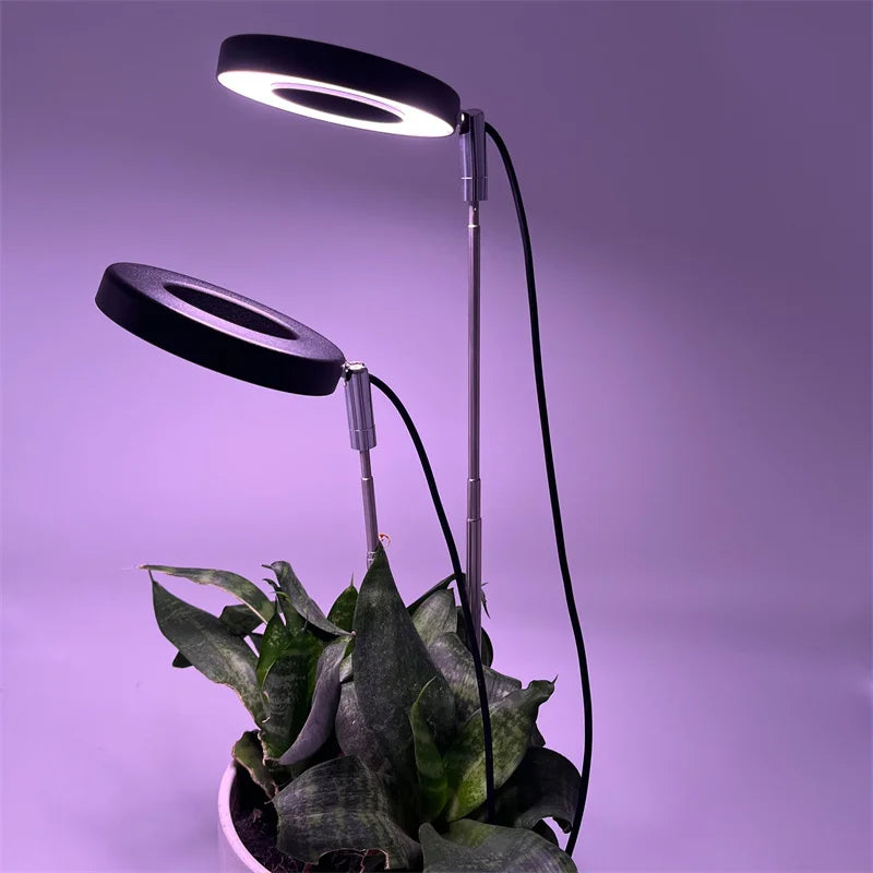 Plant Grow Light – Full Spectrum LED Growing Lamp with Auto Timer, Height Adjustable, 5V for Indoor Plants
