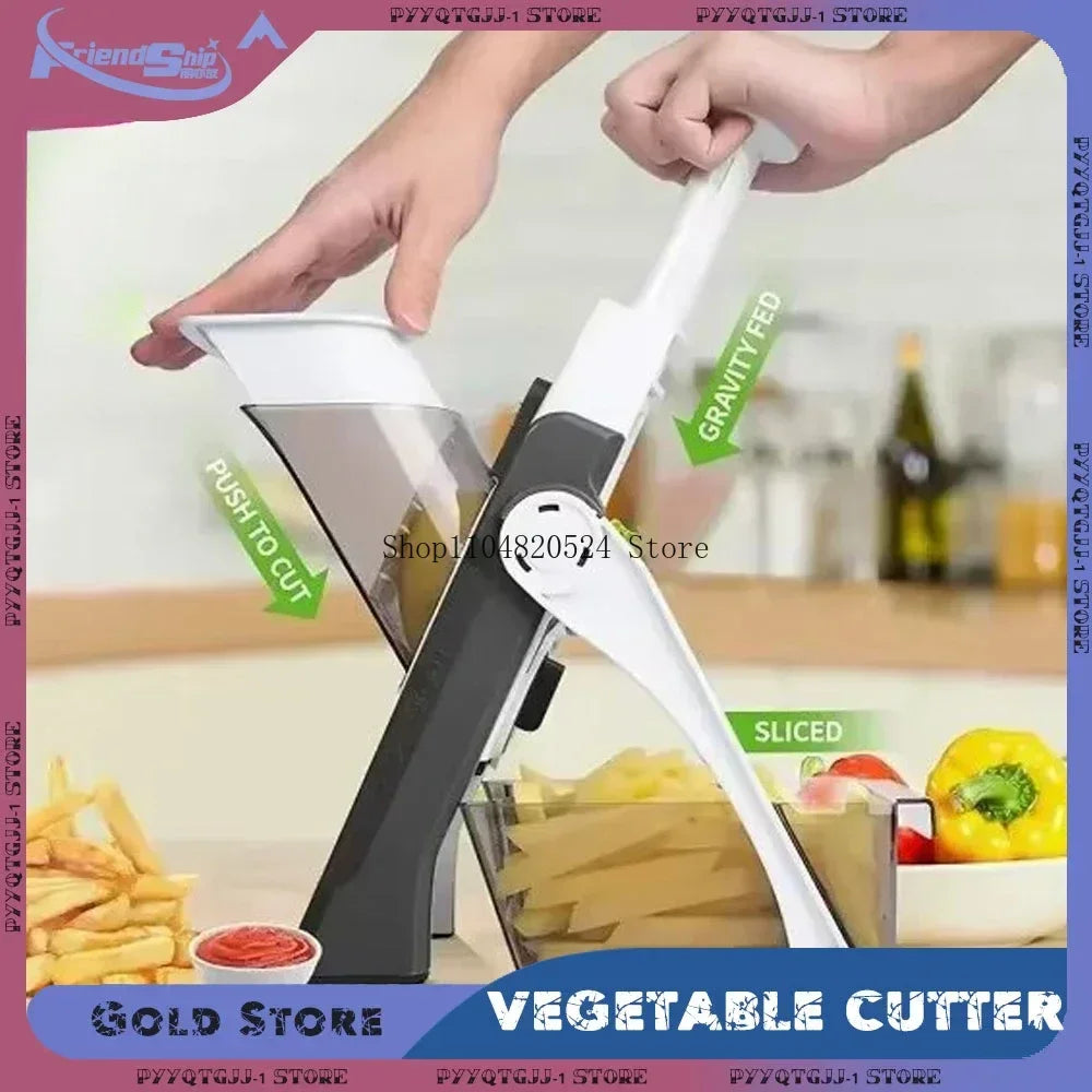 Vegetable Cutter for Kitchen, Adjustable Hand Tool for Lemon, Peeler, Kitchenware, Grinder Manual