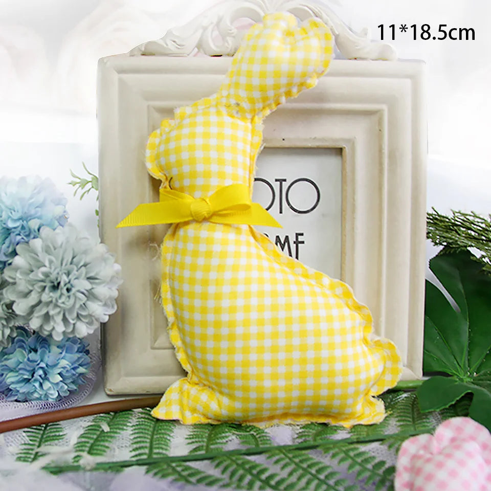 1pack Green Pink Easter Eggs Fabric Rabbits Carrots For Easter Party Hanging Decorations Kids Birthday Party Gifts Supplies