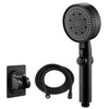 High Pressure Shower Head 5 Modes Adjustable Showerheads with Hose Water Saving One-Key Stop Spray Nozzle Bathroom Accessories