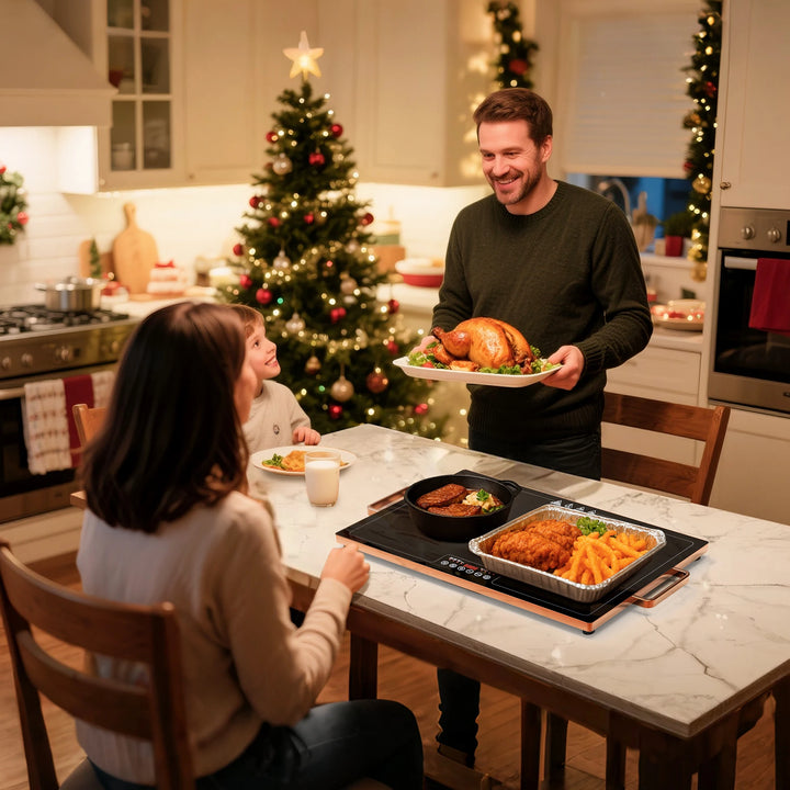 Electric Warming Tray Food Warmer Thermostat Full Surface Heating Food Warming Mat with 2 Temperature Modes For Parties Buffet