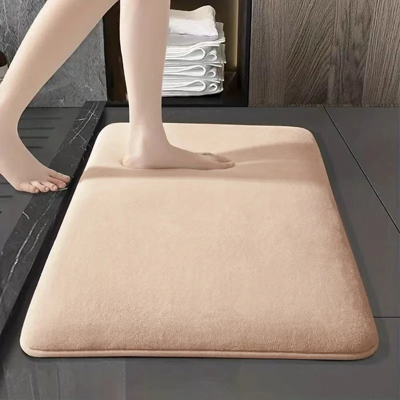 Absorbent Floor Mat Non Slip Bath Mat Anti Slip Coral Velvet Bathroom Floor Mat Door Mat Home Decoration